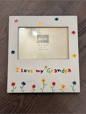 Vtg Forte I Love My Grandpa Hand-Painted Picture Frame